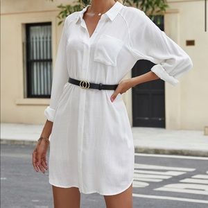 J Jill button up shirt dress!